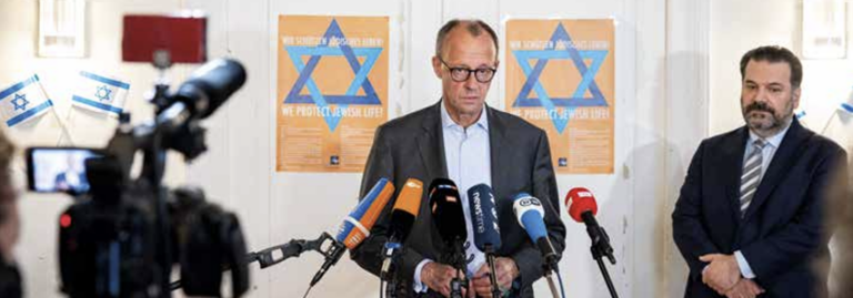 CDU-Chef Friedrich Merz besucht Jüdisches Gymnasium